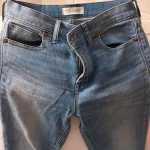 Madewell High Riser Crop Blue Skinny Jeans Size 27